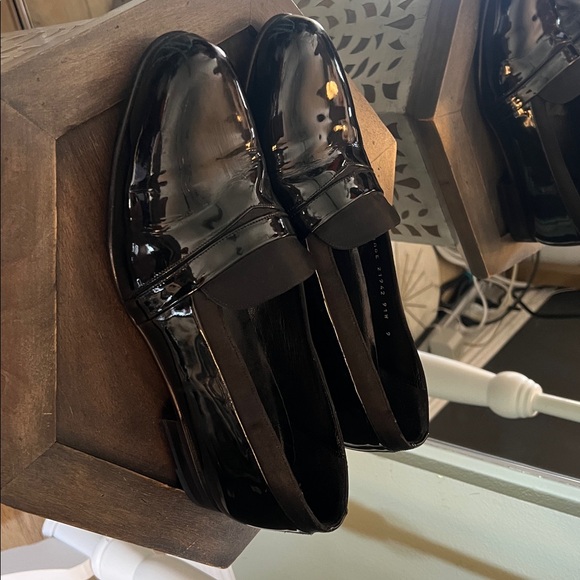 🛑 1 hour sale. Mezlan, men’s size 9, Mirage Black Patent Tuxedo Shoes, STUNNING - Picture 3 of 9